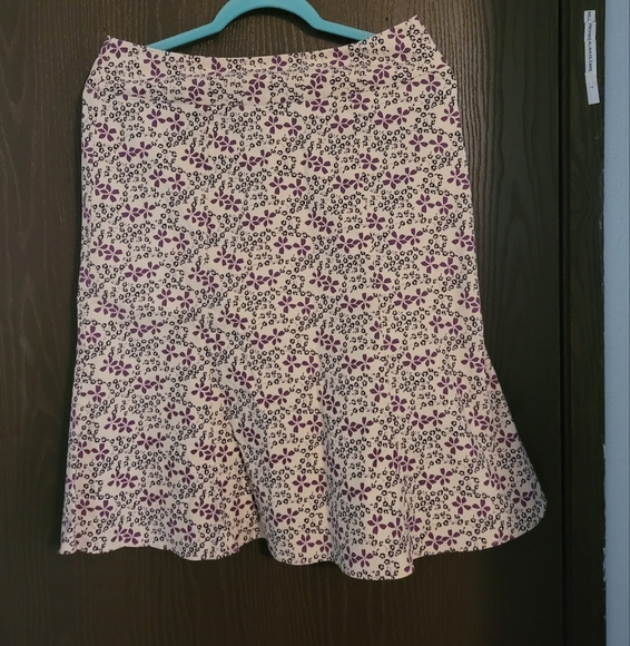 GAP Purple and White Fit N Flair Skirt - Picture 1 of 4